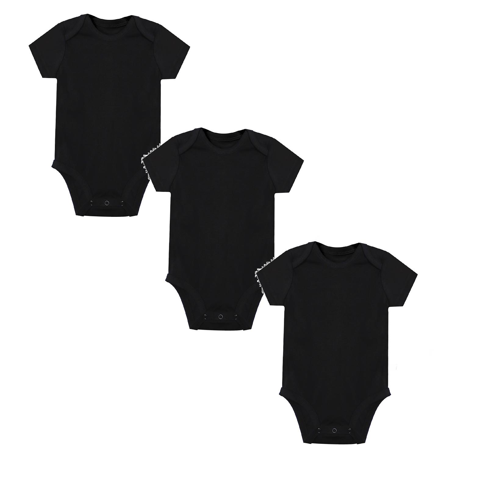 3 Pack Baby Boys Girls Bodysuit Baby Short Sleeve Bodysuits Organic Cotton Base Onesie Pajamas Baby Girl Clothes 12-18 Months